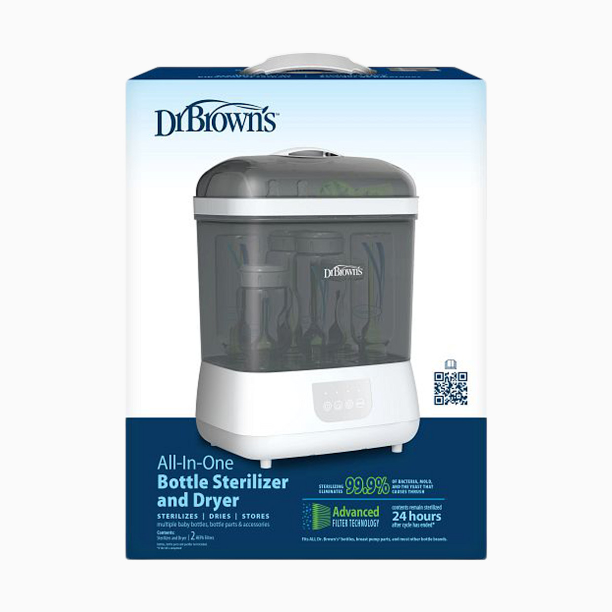 Dr. Brown's All-In-One Bottle Sterilizer and Dryer - White.