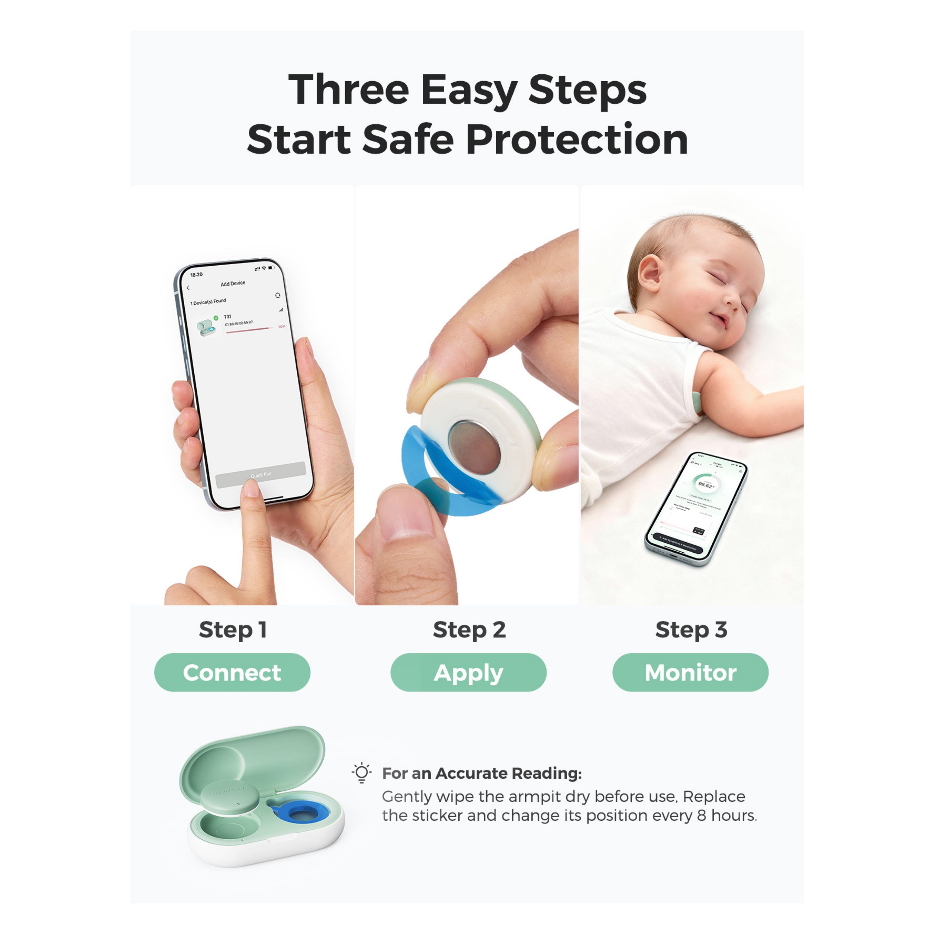 Momcozy Wearable Digital Thermometer.