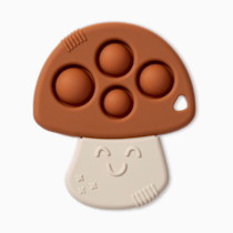Itzy Ritzy Sensory Popper Toy for Babies - Itzy Pop Features Raised Textures to Soothe Sore Gums, Relieve Stress & Improve Motor Skills - Baby & Toddler Fidget Toy for 3 Months & Up (Mushroom)