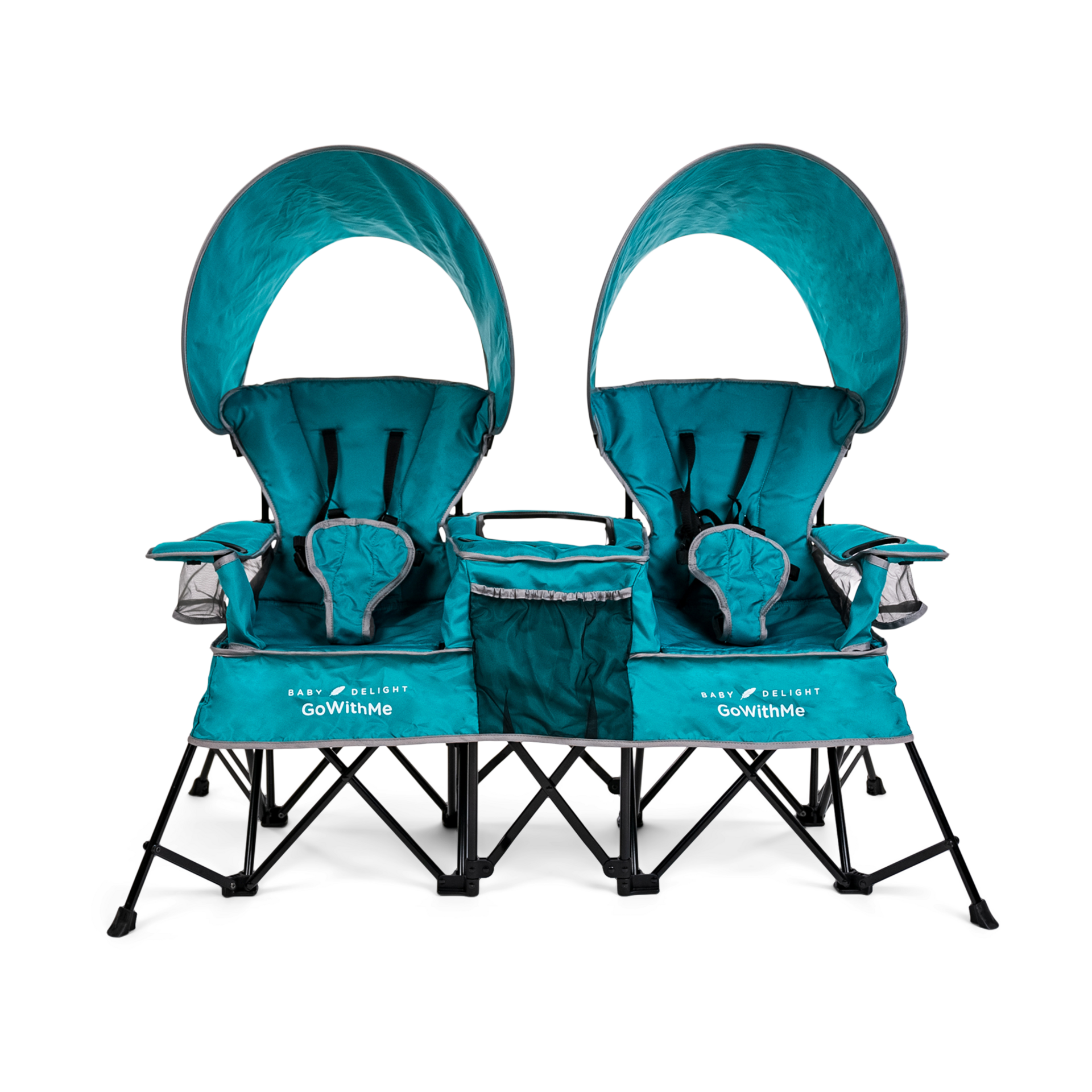 Baby Delight Go With Me Duo Deluxe Portable Double Chair - Teal.