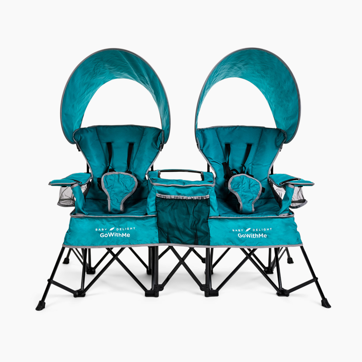 Baby Delight Go With Me Duo Deluxe Portable Double Chair - Teal.