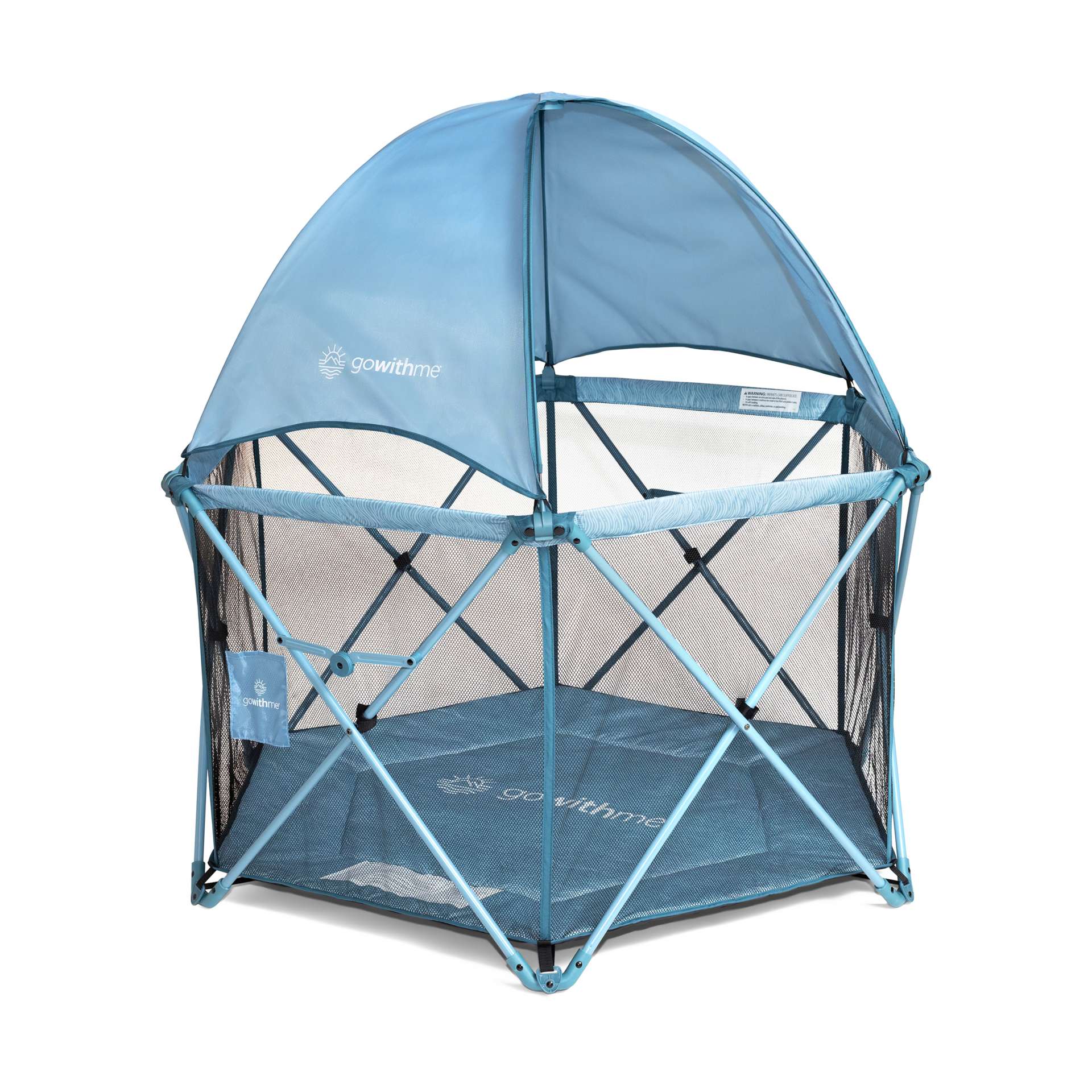 Baby Delight Go With Me Eclipse Deluxe Portable Playard Blue Wave