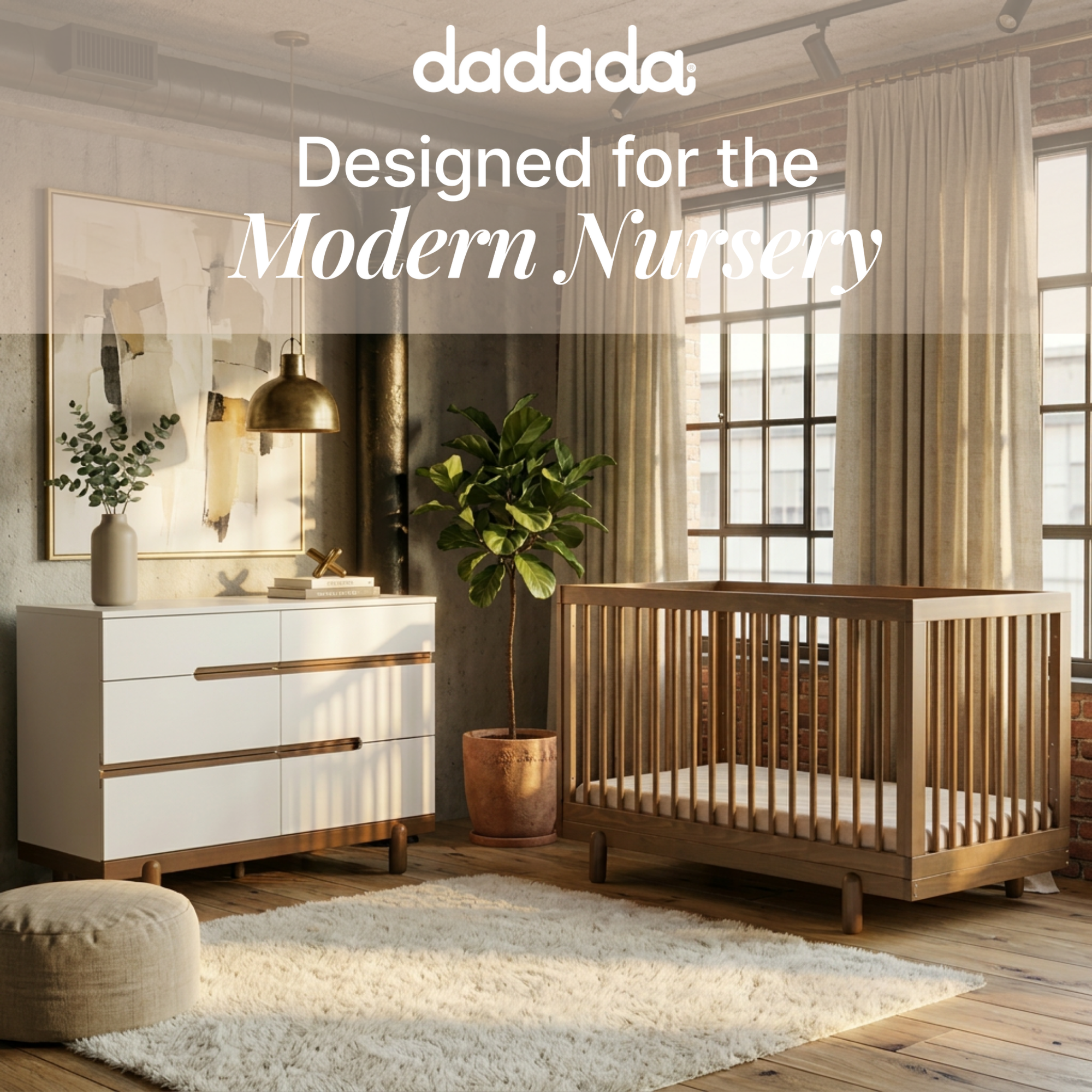 dadada Bliss 6-Drawer Dresser - White/Walnut.