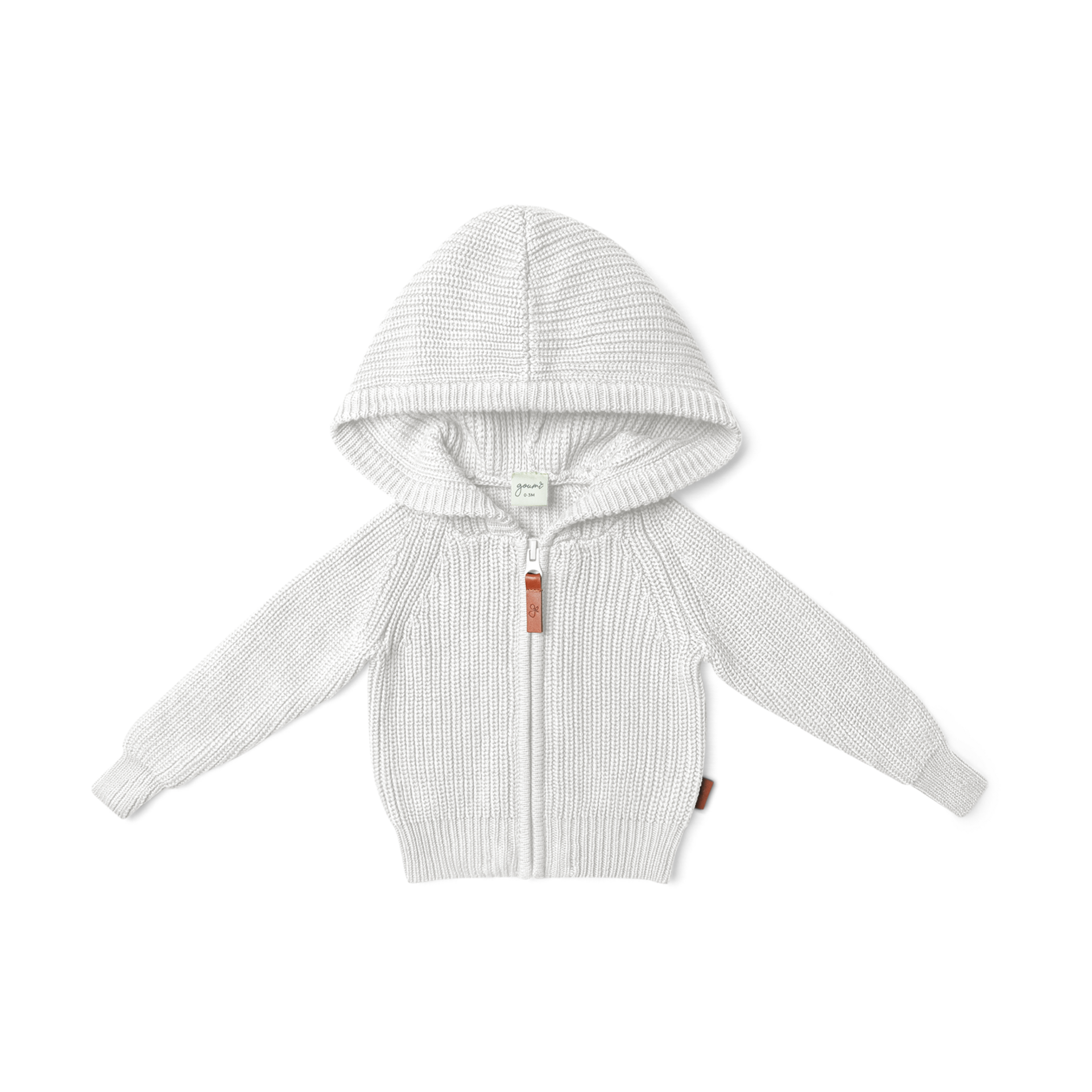 Goumi Kids Organic Cotton Knit Hoodie Milk, 912 Months Babylist Shop