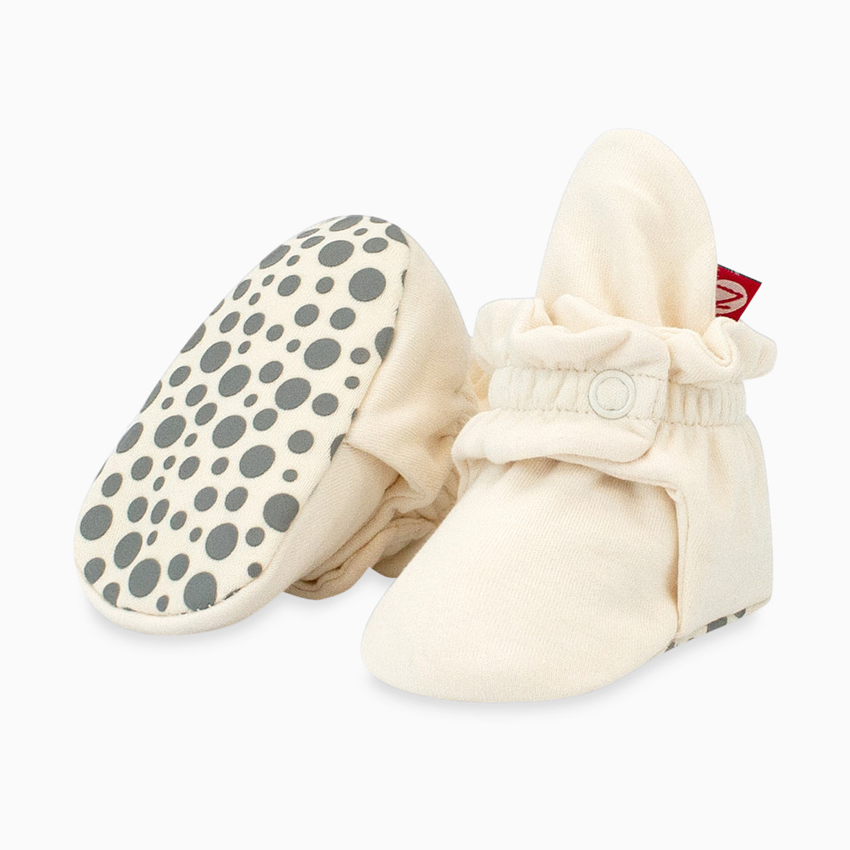 Zutano Organic Cotton Booties - Cream, 3-6 M.