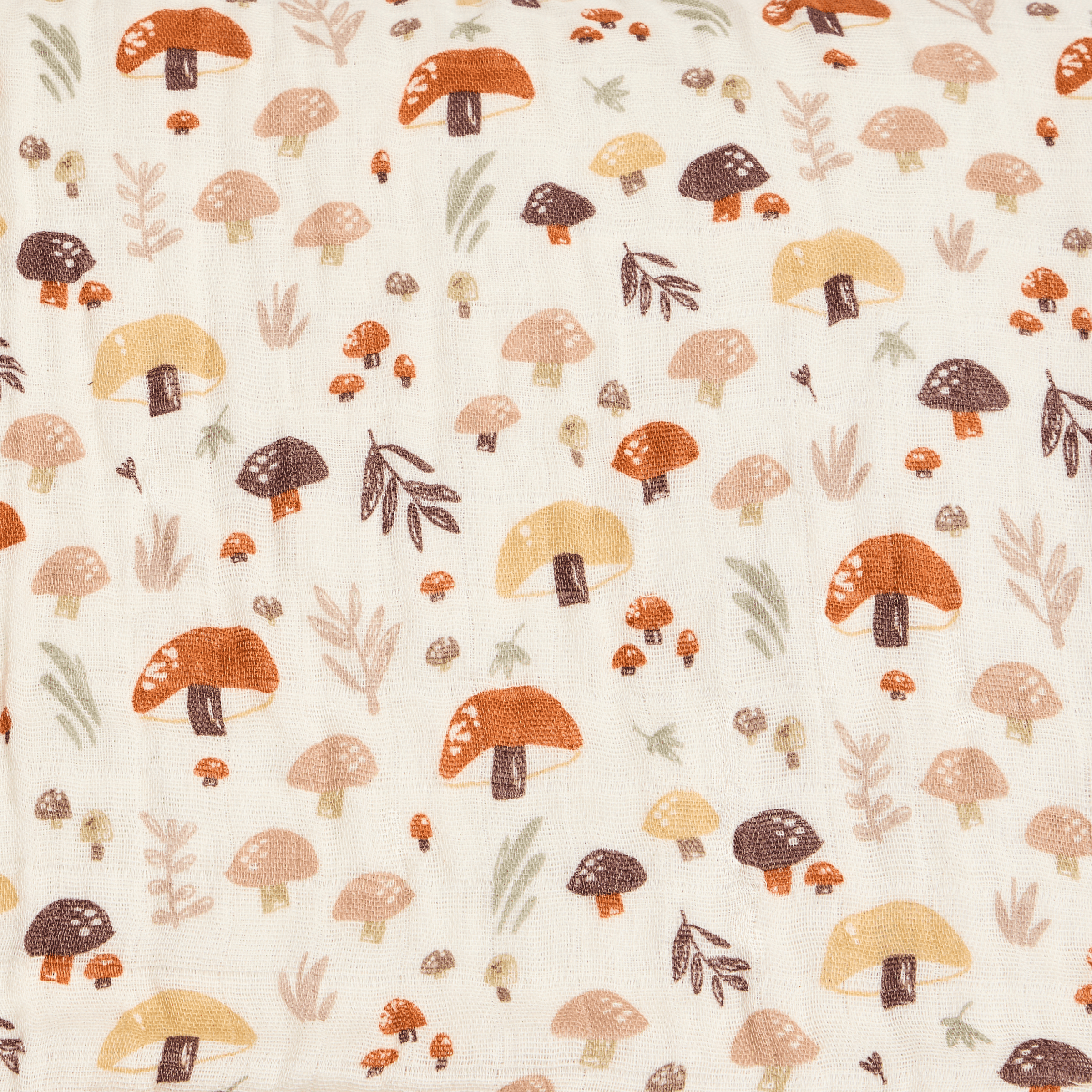 Tiny Kind Organic Cotton Muslin Blanket - Mushroom Forest.