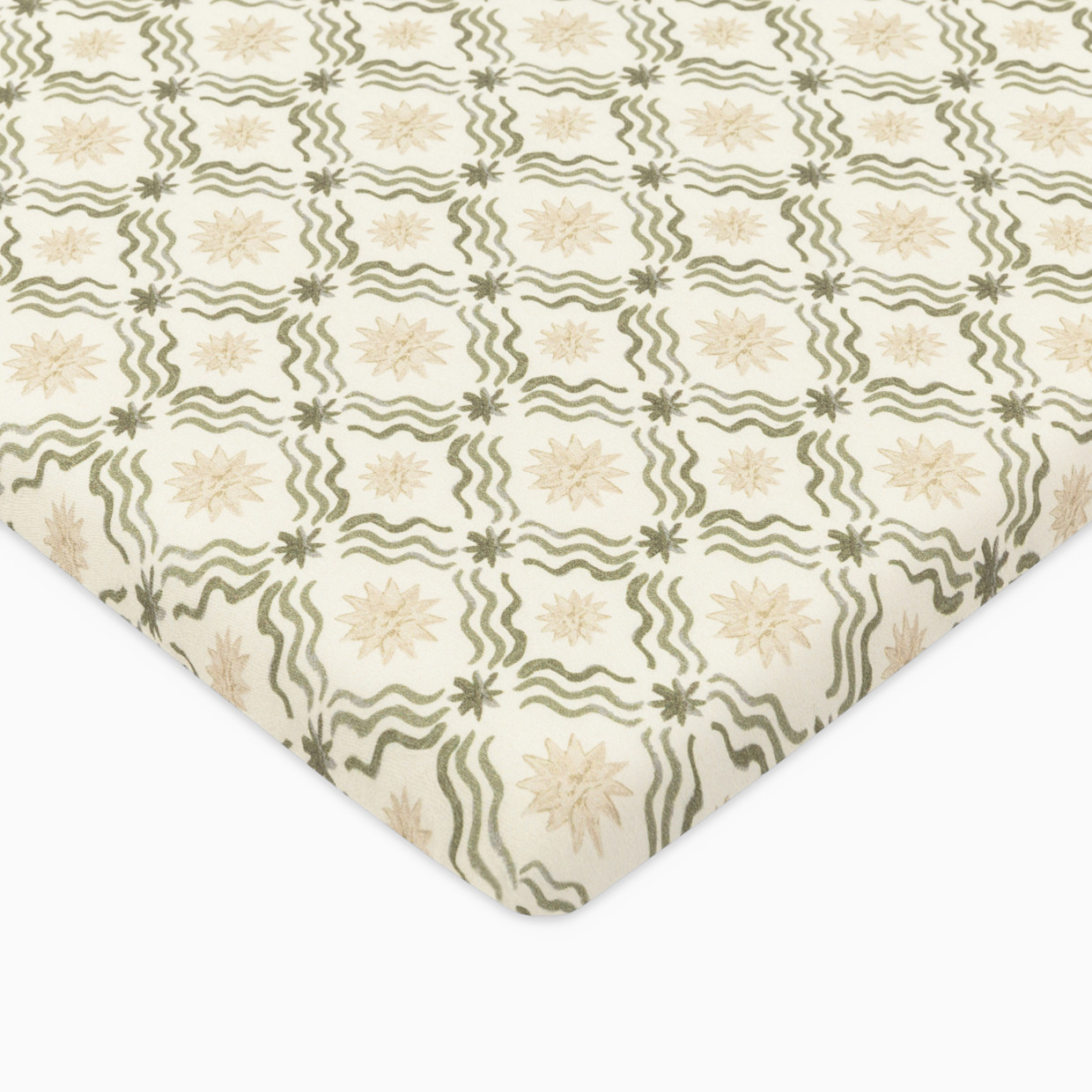 babyletto All-Stages Organic Brushed Cotton Bassinet Sheet - Juniper Star.