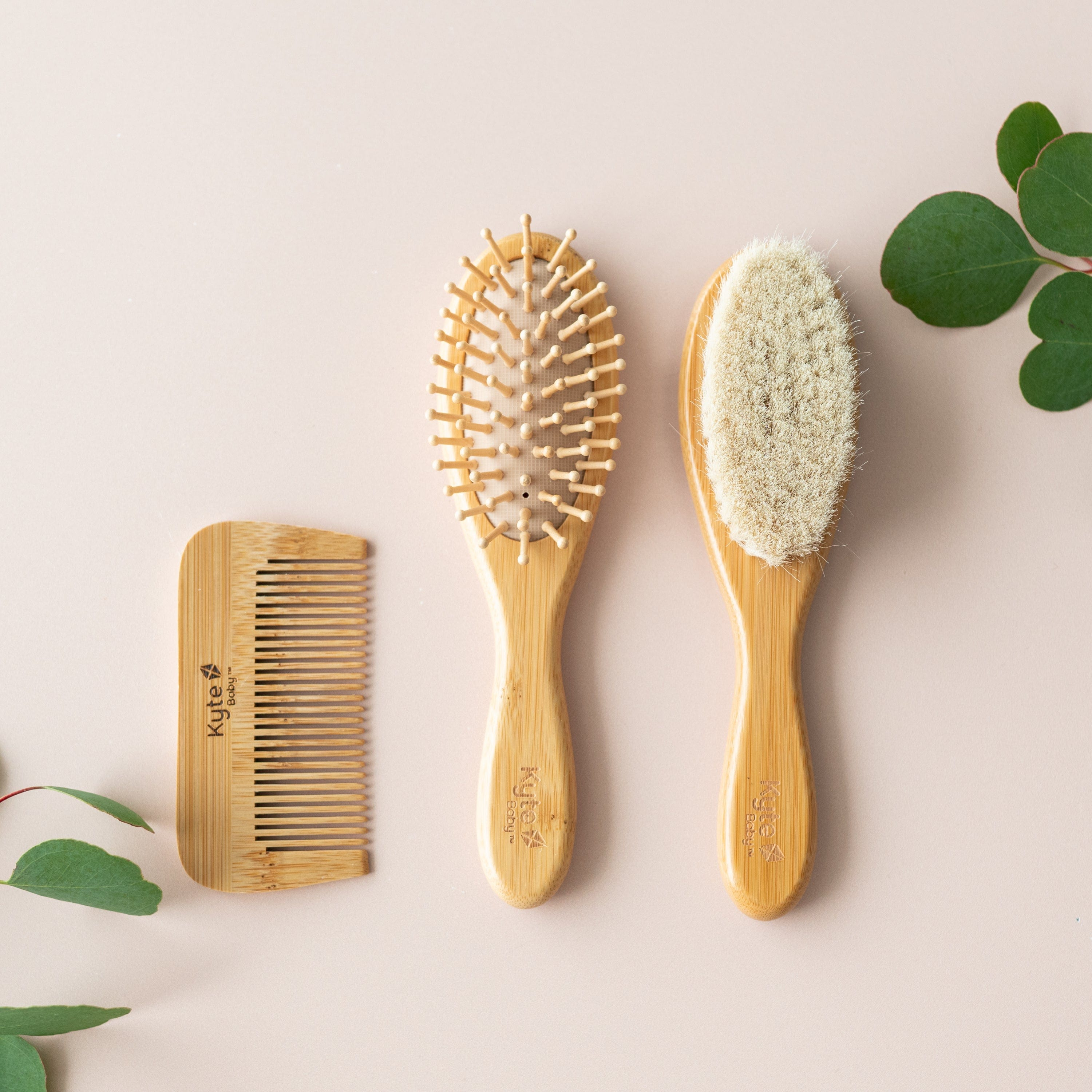 Kyte Baby 3-Piece Brush Set - Natural.