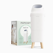 Momcozy Diaper Pail, Triple-Seal Odor Control, Fits Standard Trash Bags | Wide Opening for One-Hand Disposal, 28.86-Inch Ergonomic Height, Large Capacity with Viewing Window and Childproof Lock