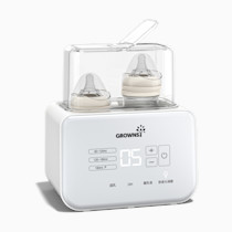 Baby Bottle Warmer, Grownsy 8-in-1 Fast Milk Warmer with Timer Breastmilk or Formula, Fits 2 Bottles, Accurate Temperature Control, with Defrost, Sterili-zing, Keep, Heat Baby Food Jars Function