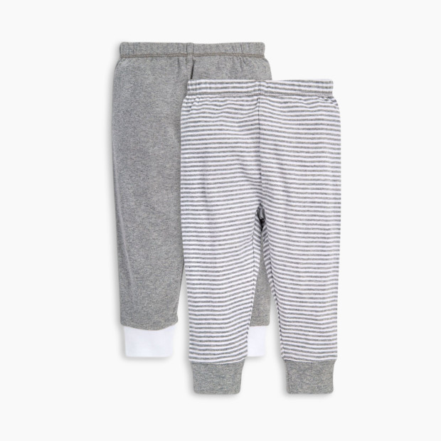 Burt's Bees Baby Organic Footless Pants (2 Pack) - Heather Grey, 6-9 Months.