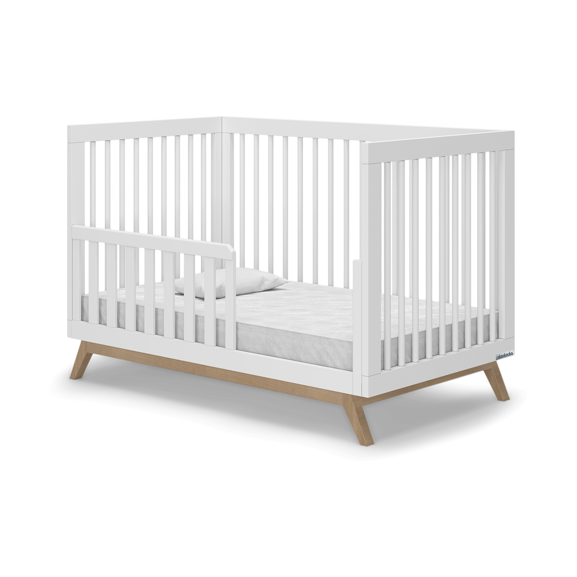 dadada 3-in-1 Toddler Bed Conversion Kit - White.