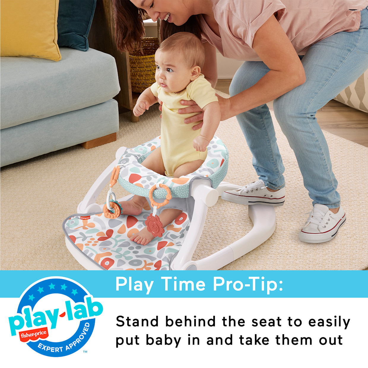 Fisher-Price Sit-Me-Up Floor Seat - Fresh Floral.