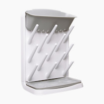 Ubbi Vertical Baby Bottle Drying Rack, Space Saving Countertop Drying Rack Baby Accessory, Gray