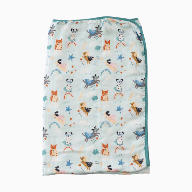 Loulou Lollipop Muslin Quilt - Superhero Dog.