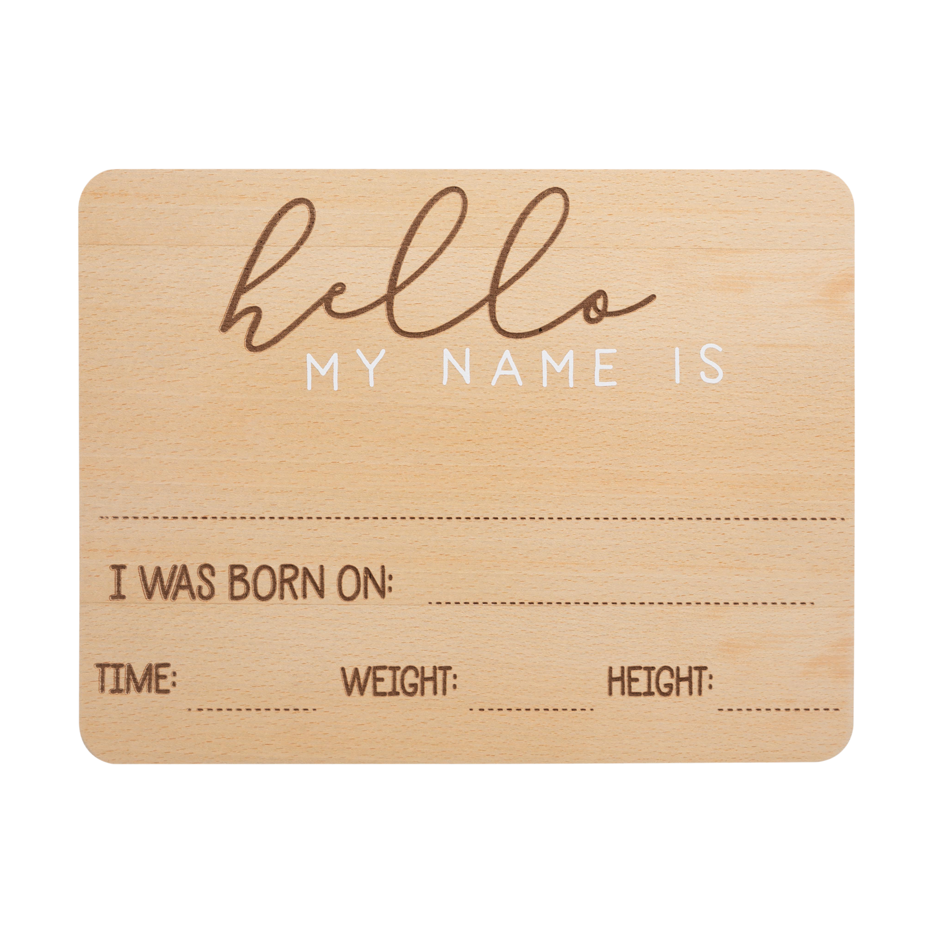 Pearhead Hello World Fill-In Baby Arrival Sign.