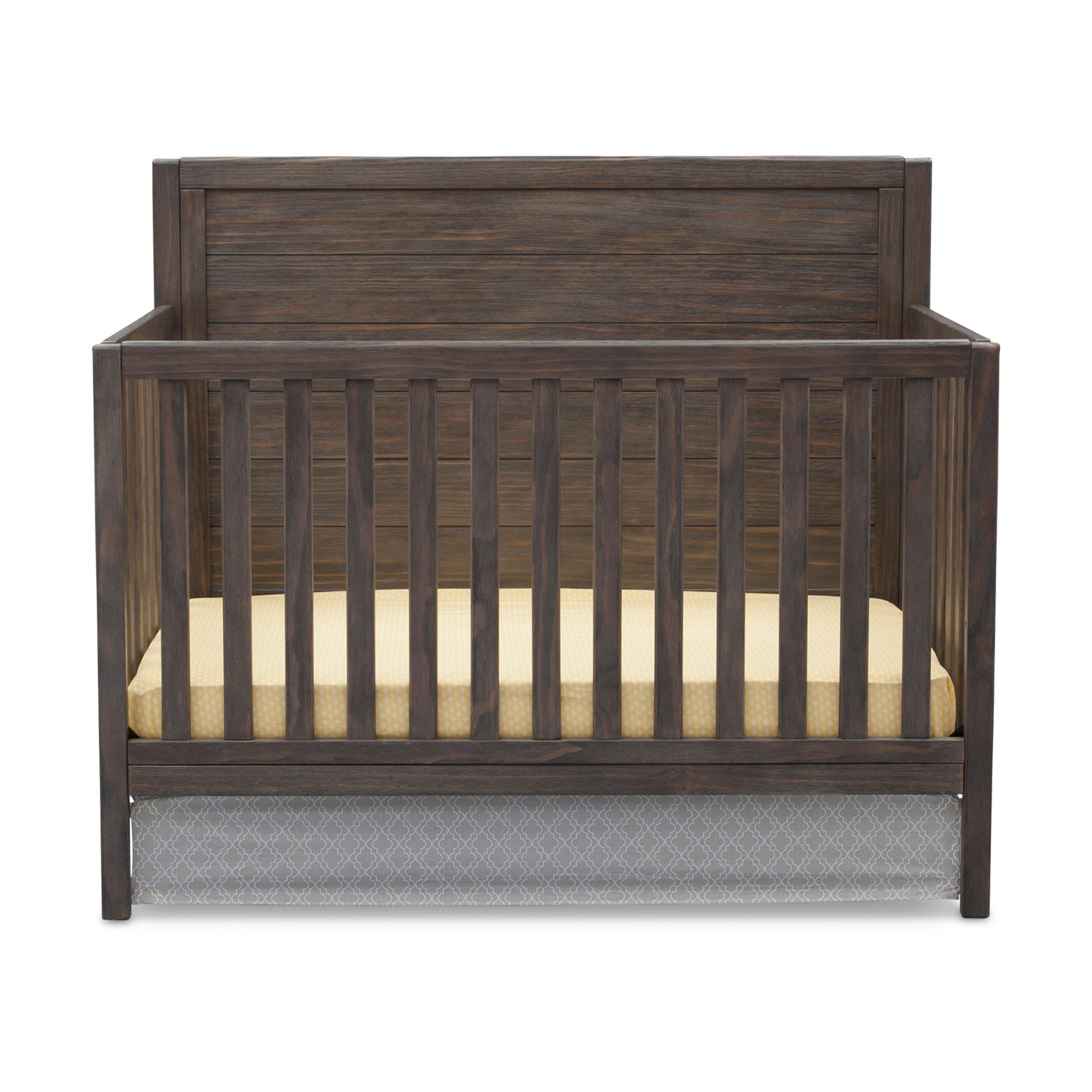 rustic gray crib and dresser