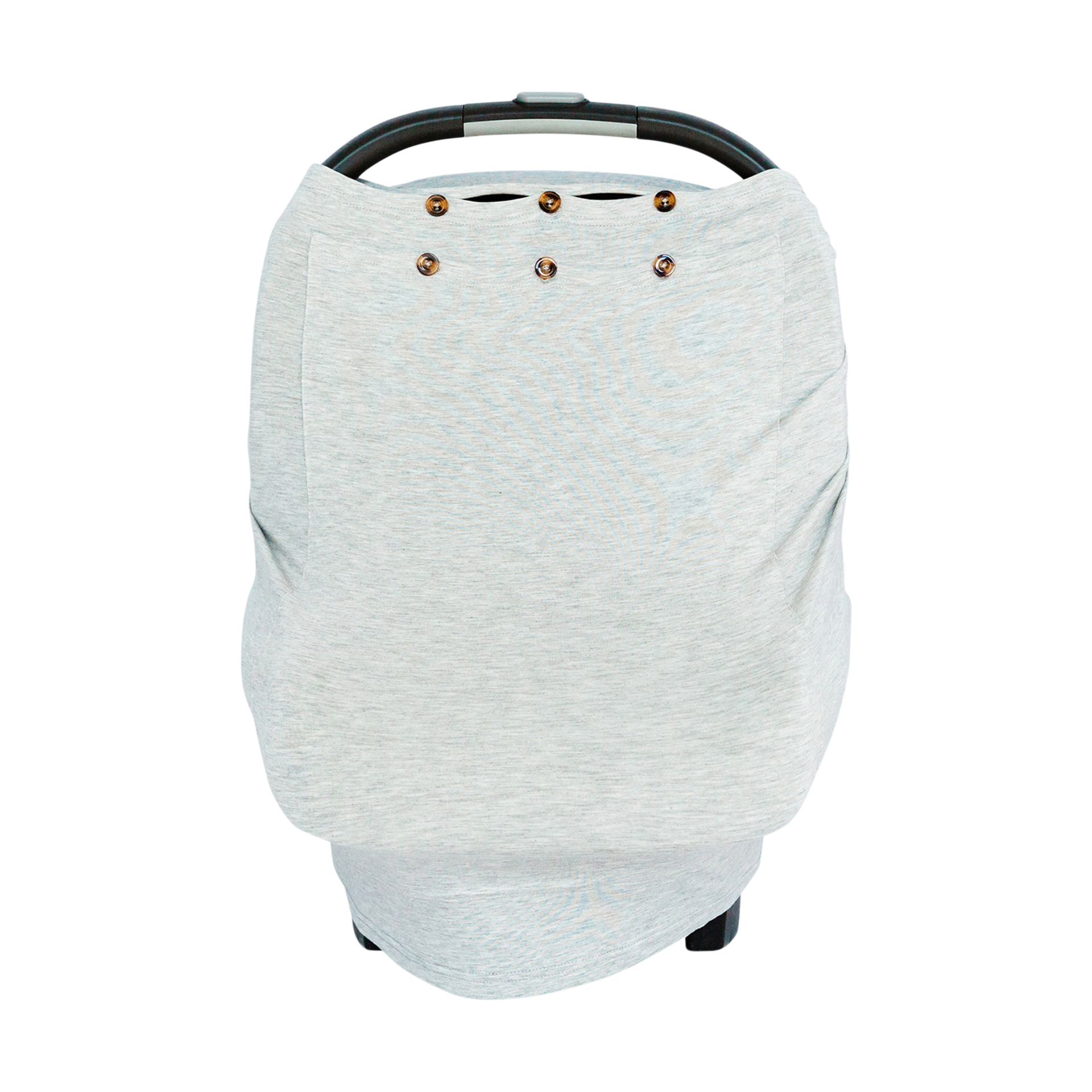Snuggle Shield LUXE Protection Bamboo Rayon Multi-Use Antimicrobial Air Filtering Infant Cover - Heather Grey, Os.