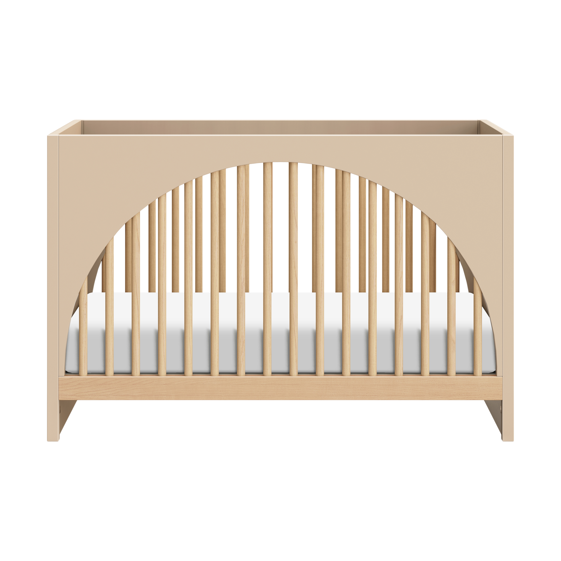 babyletto Moab 3-in-1 Convertible Crib - Taupe/Ash.