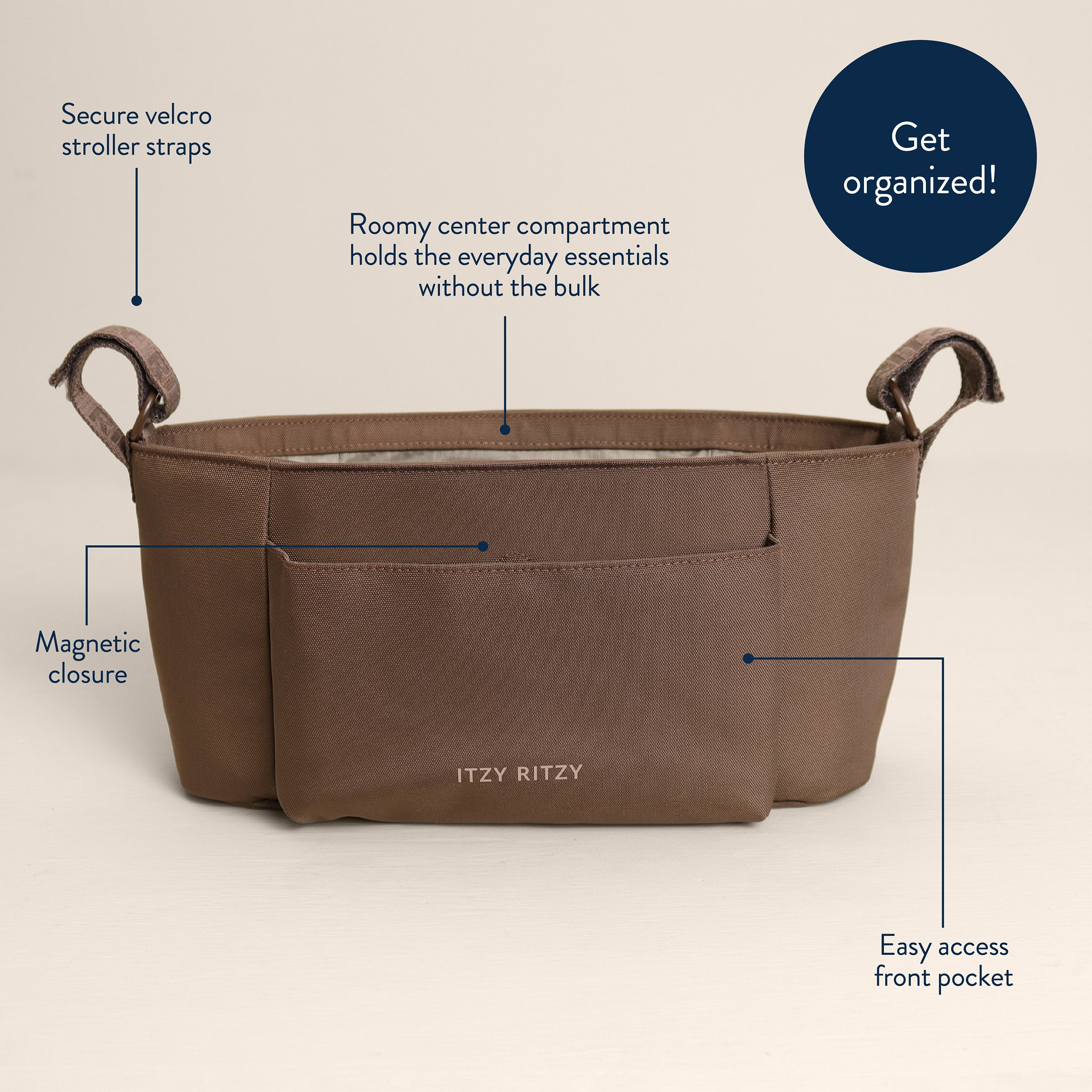 Itzy Ritzy Belong Carry-All Caddy - Brown.