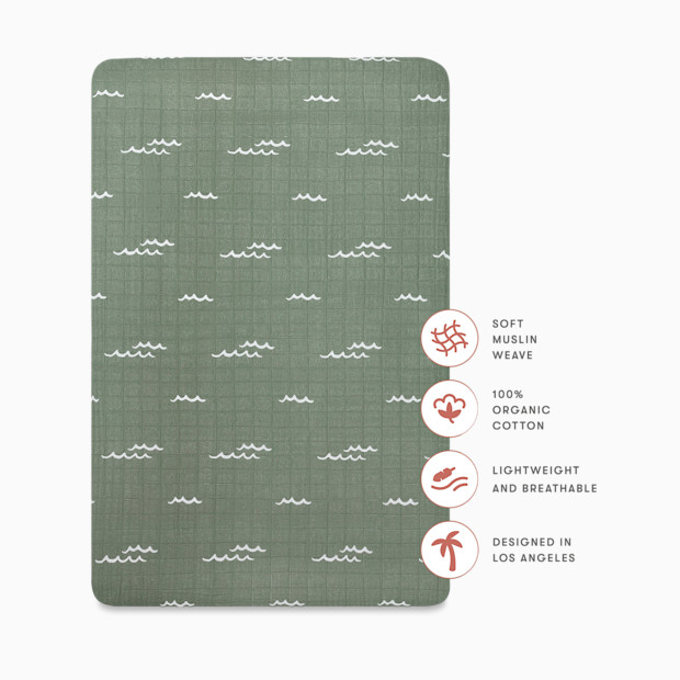 babyletto Mini Organic Muslin Cotton Crib Sheet.