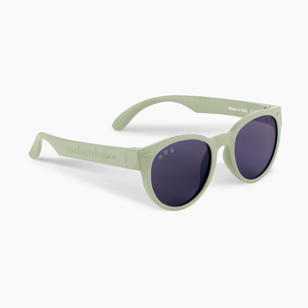 Roshambo Baby Polarized Baby Shades with Case and Strap Kit in Sage Green Size 0-24 Months | 100% UVA