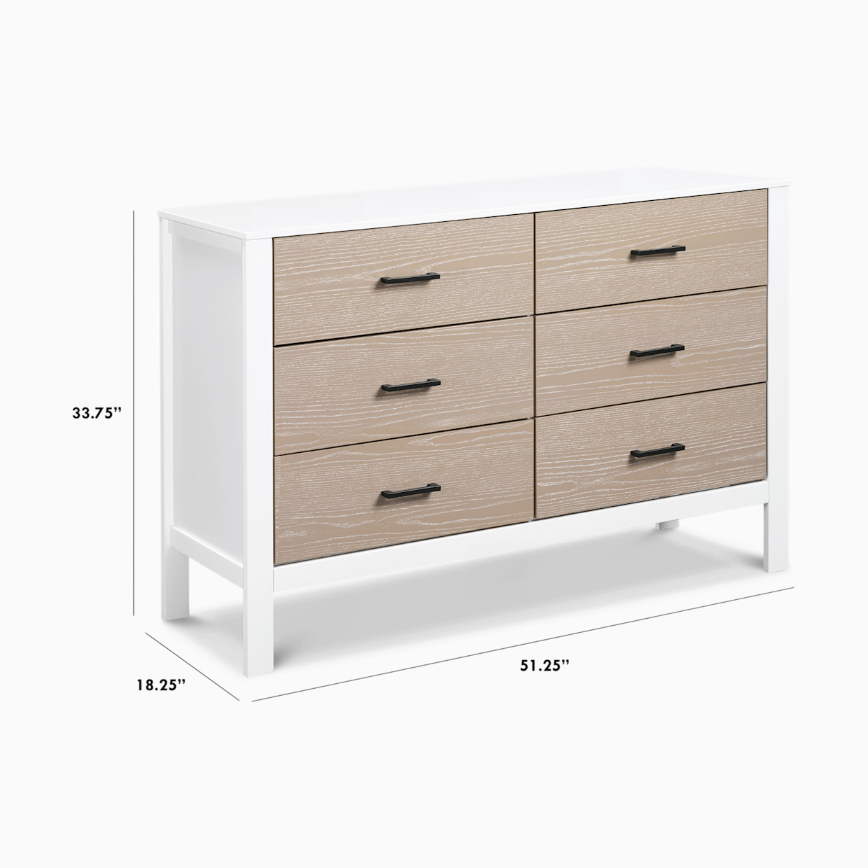 Carter's by daVinci Radley 6-Drawer Dresser - White/Coastwood.