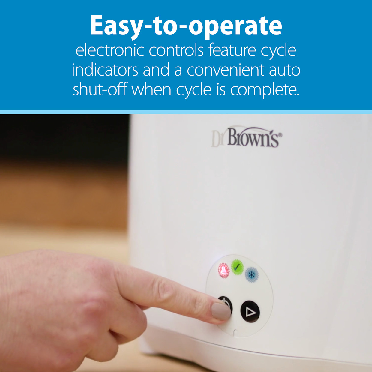 Dr. Brown's Deluxe Baby Bottle Sterilizer - Gray.