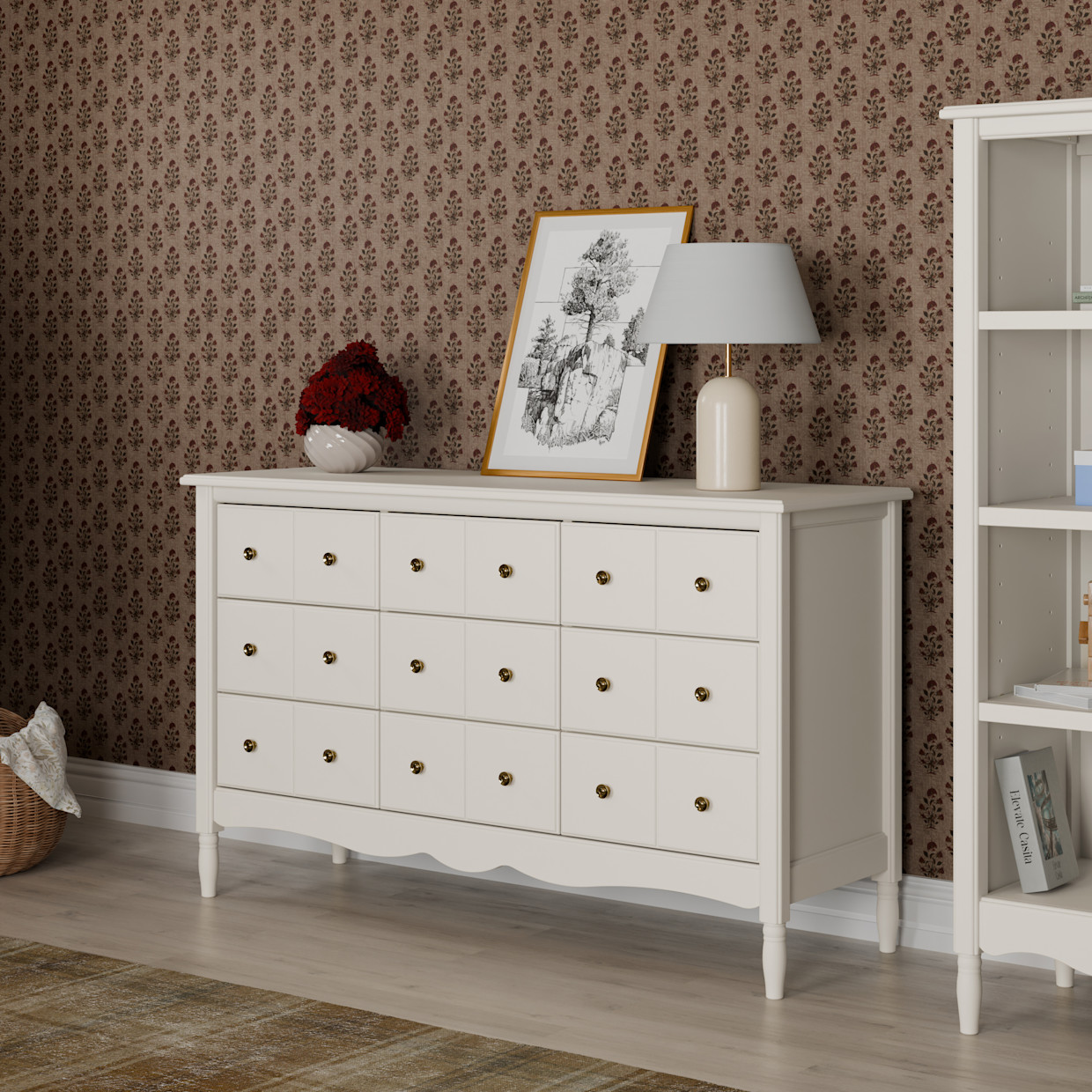 Namesake Liberty 9-Drawer Assembled Dresser - Warm White.
