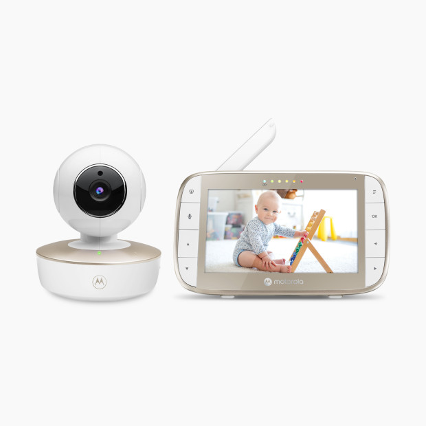 Momcozy Monitor de bebé de video, monitor de bebé HD 1080P de 5 pulgadas  con cámara y audio, visión nocturna infrarroja, batería de 5000 mAh, audio  de