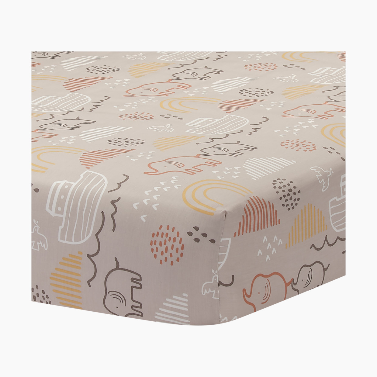 Lambs & Ivy Cotton Fitted Crib Sheet - Baby Noah.