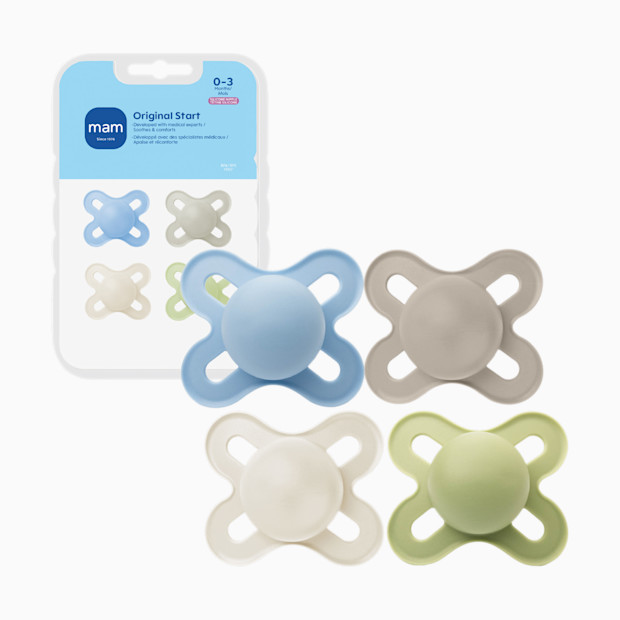 MAM Original Start Matte Newborn Baby Pacifier 0-3 Months (4 Pack).