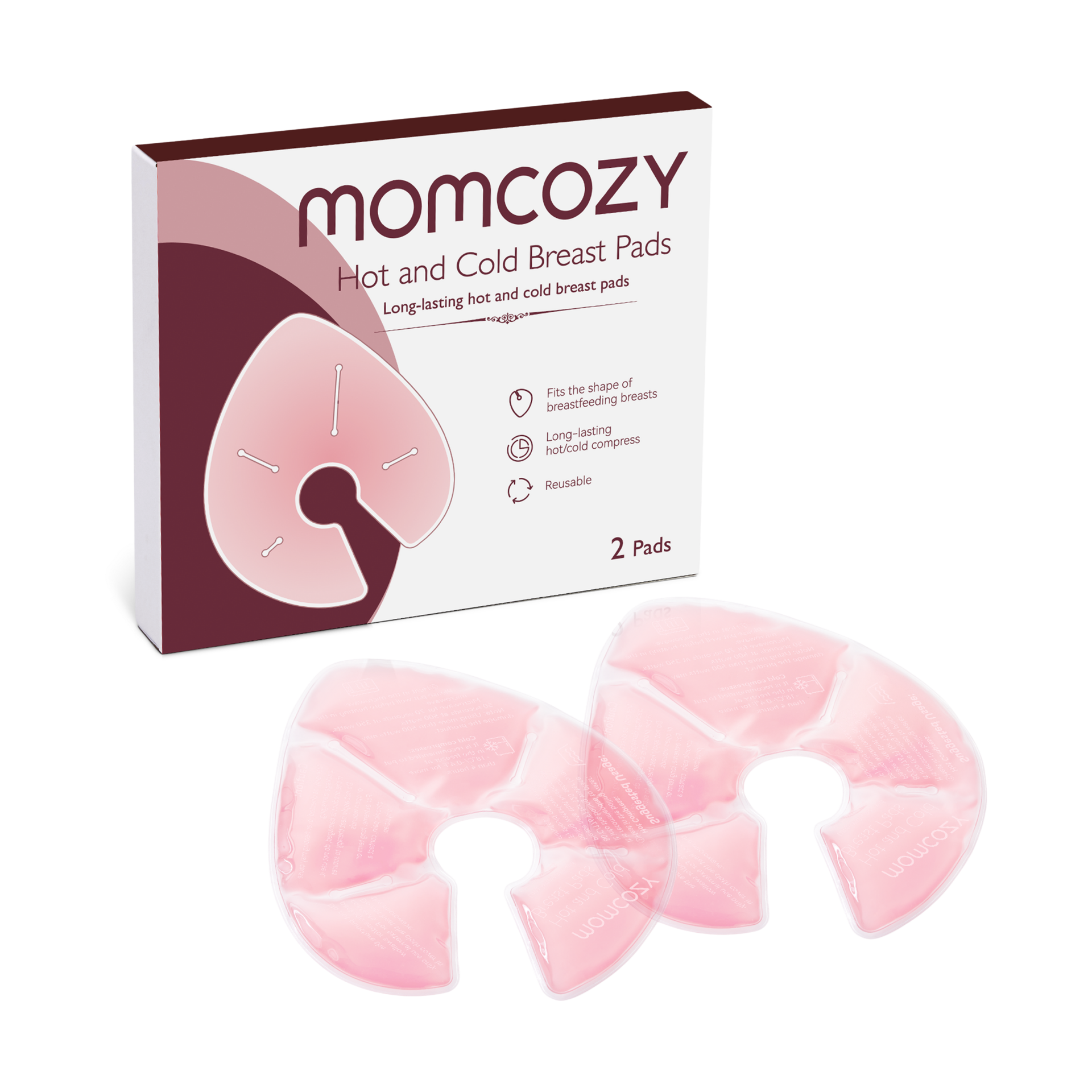 Momcozy Large Reusable Breast Therapy Pack (2 Pack).
