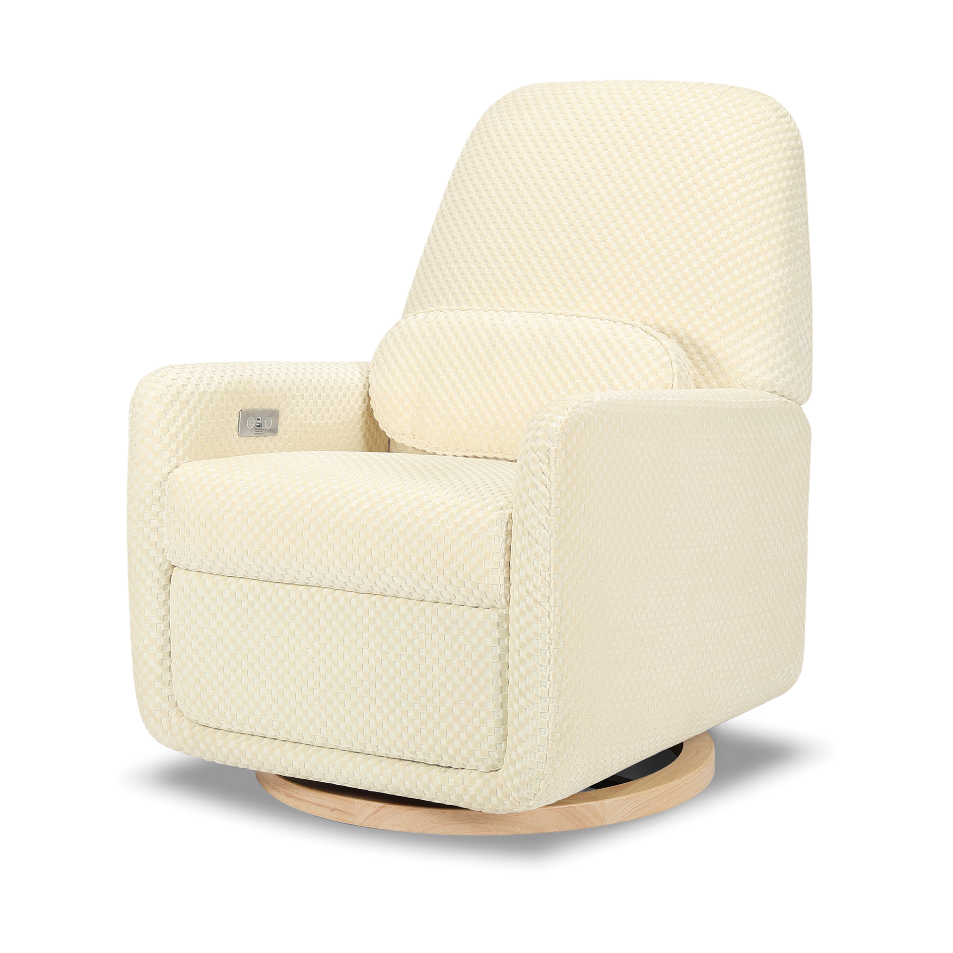 Thumbnail of Ivory Velvet Checker With Light Wood Base