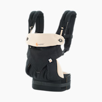 Ergobaby 360 All-Position Baby Carrier with Lumbar Support (12-45 Pounds), Black, Premium Cotton