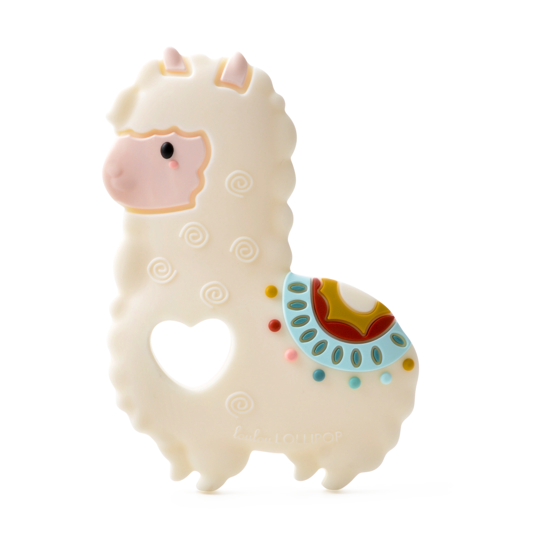 Loulou Lollipop Silicone Teether for Teething Baby Boy and Girl - Llama