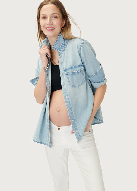 Hatch Collection The Denim Maternity Shirt.