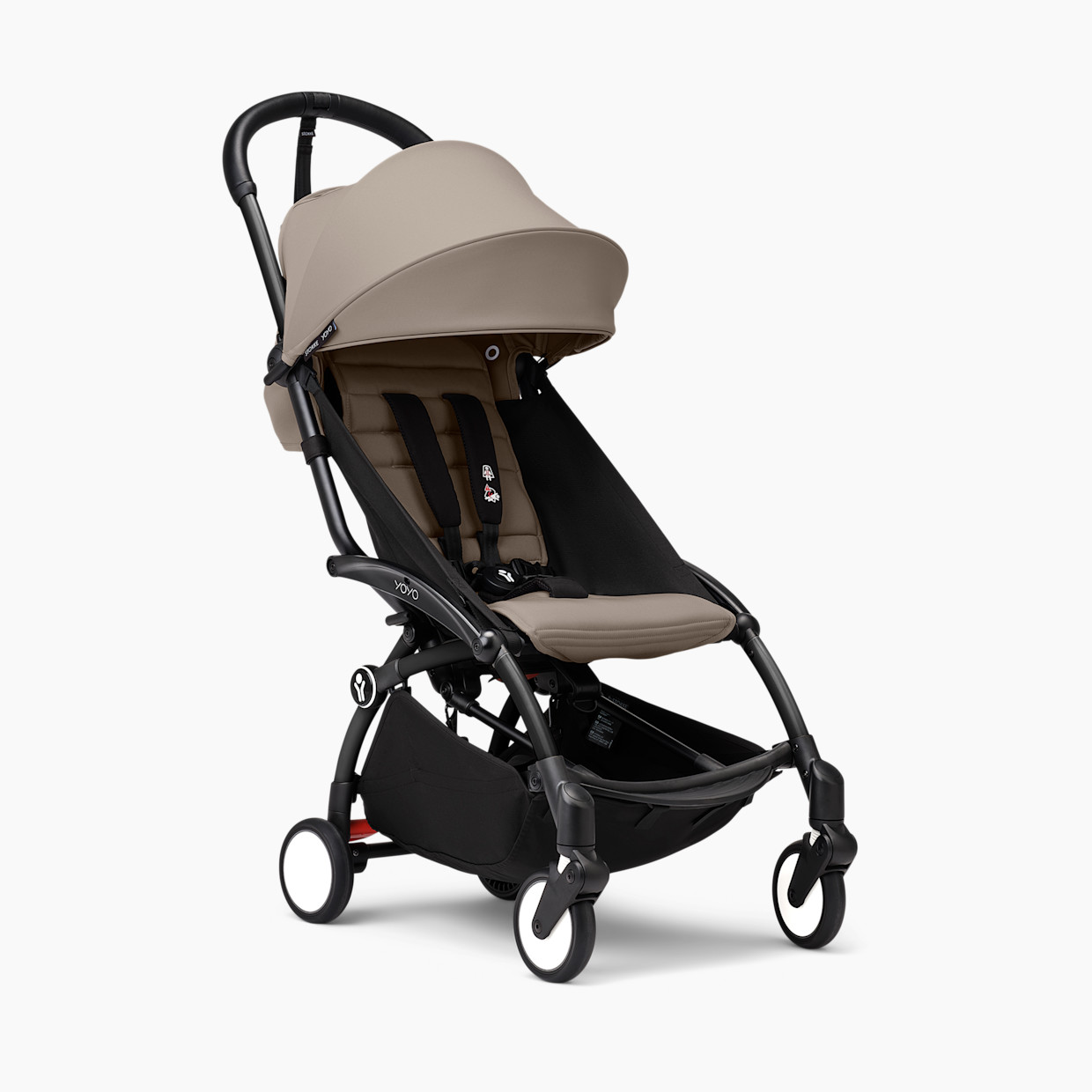 Stokke YOYO³ stroller from 6 months - Black Frame/Taupe Color Pack.