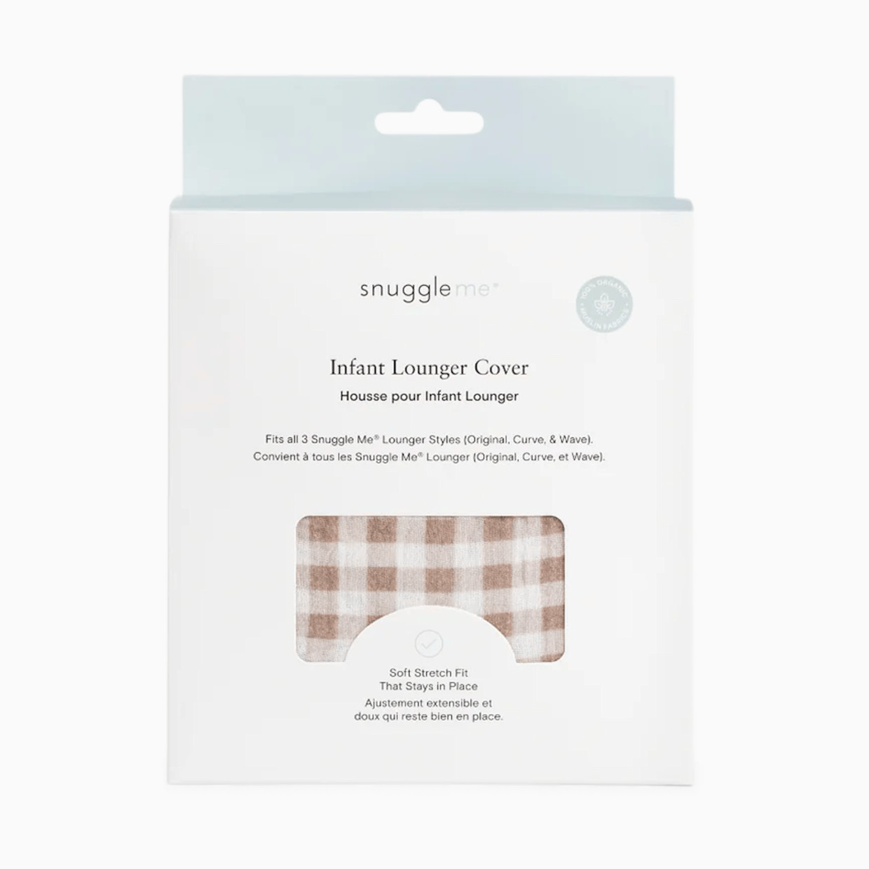 Snuggle Me Organic SMO Lounger Cover Muslin - Gingham.