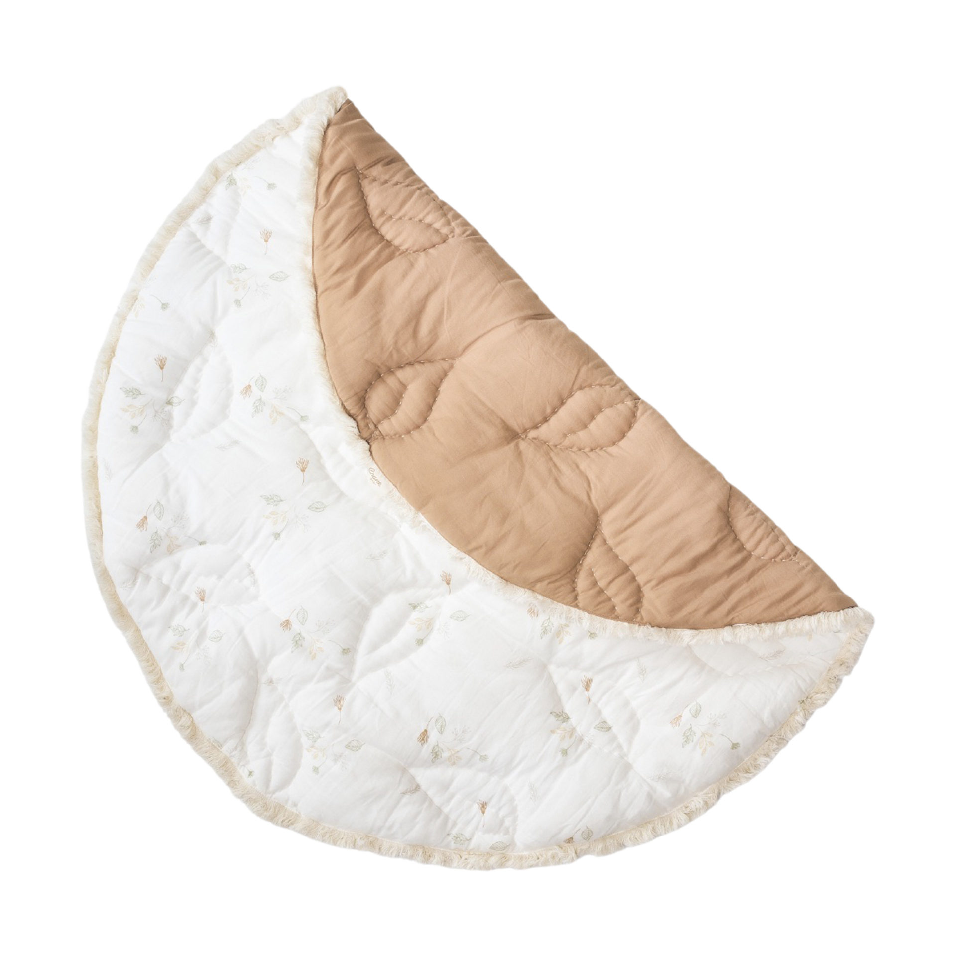 Crane Baby Cotton Quilted Playmat Willow Dainty Leaf Babylist Shop