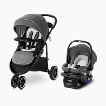 Graco Modes 3 Lite Platinum Travel System with Adjustable Reversible Seat, One Hand Fold, Lightweight Frame, and SnugRide SnugLock 35 DLX Infant Car Seat, Wit