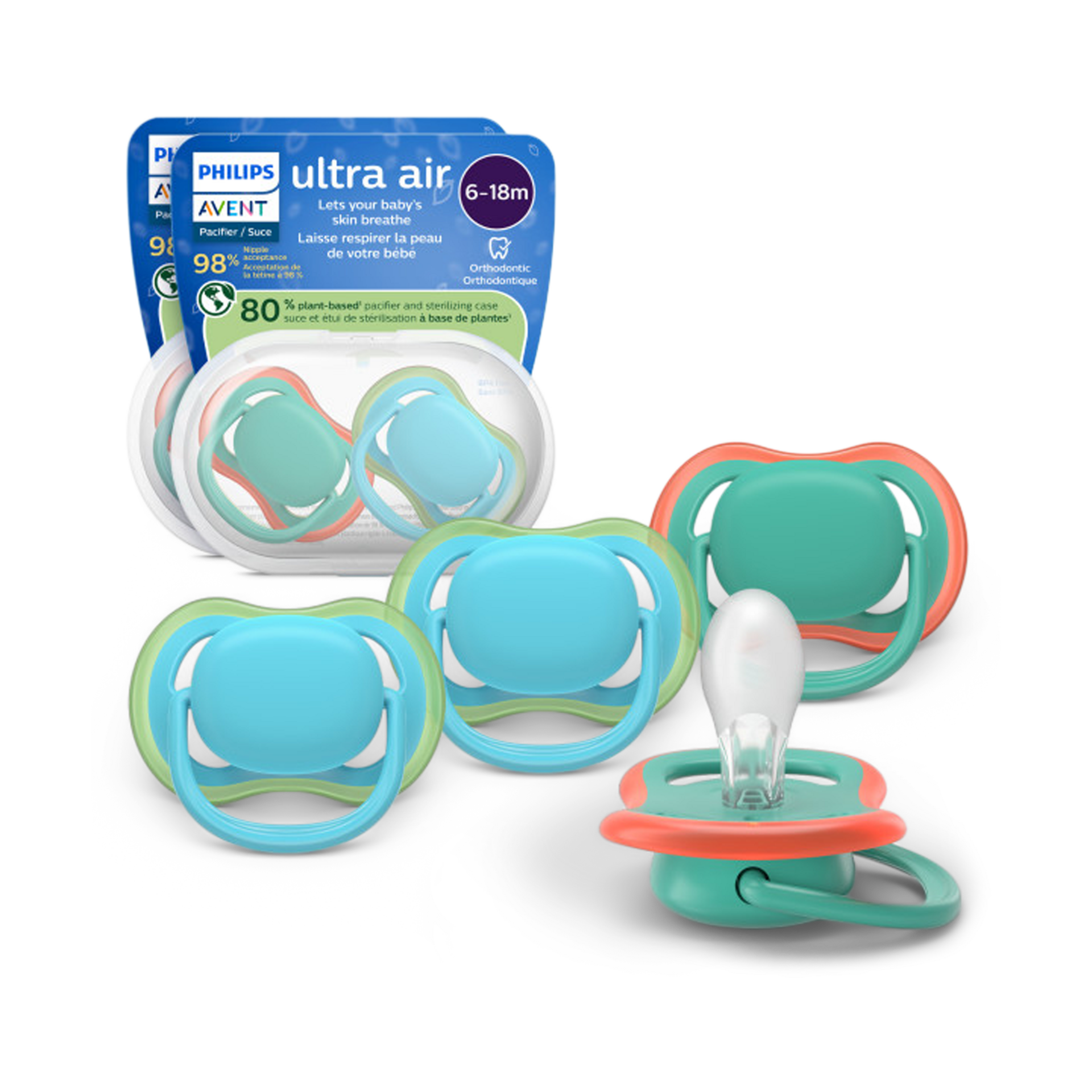 Philips Avent Ultra Air Pacifier 6-18M (4 Pack).