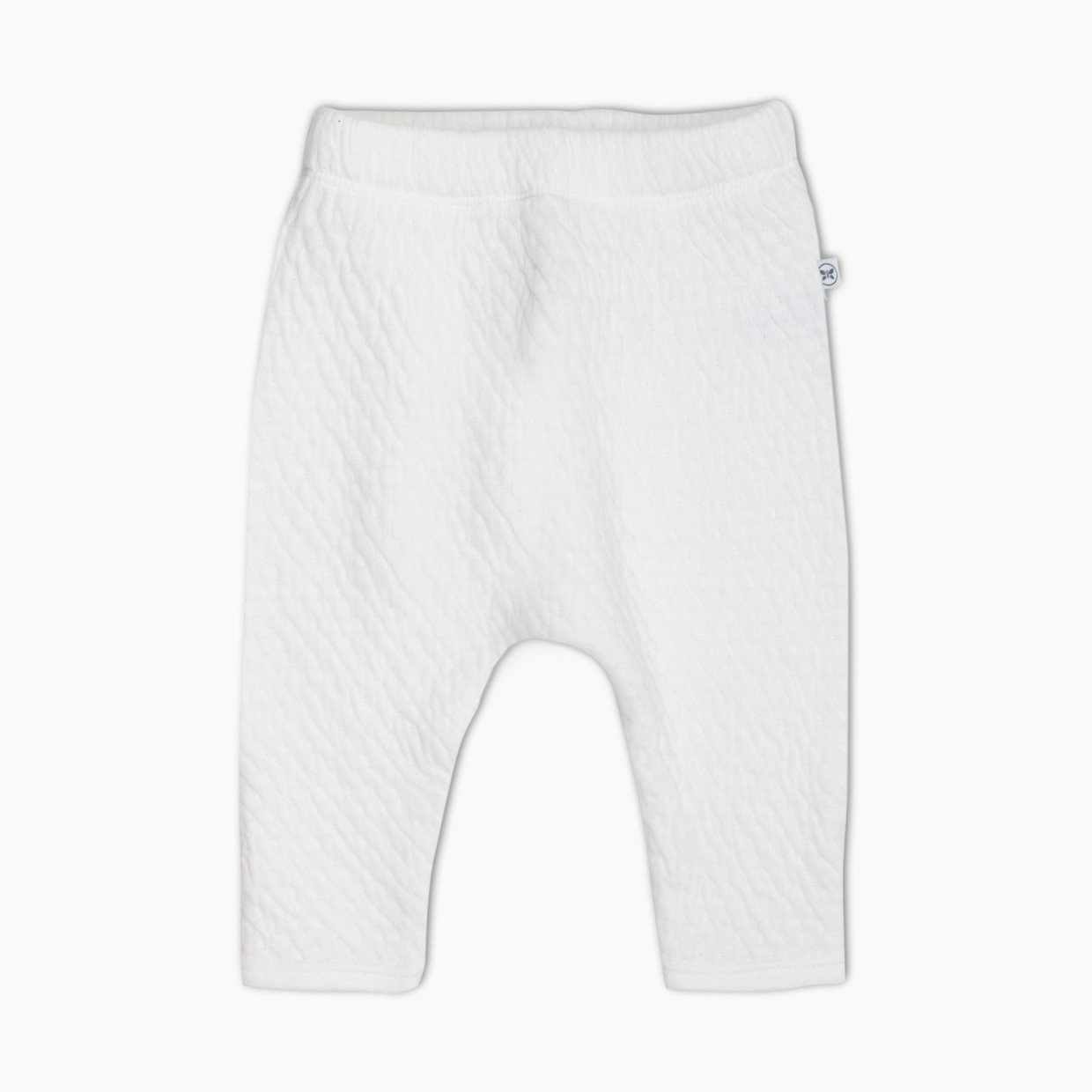 Honest Baby Clothing Organic Cotton Matelasse Harem Pant - Bright White, 3-6 M.