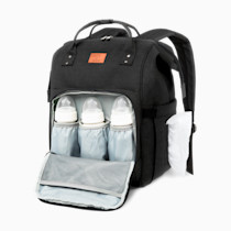 KeaBabies Nappy Changing Bag - Baby Diaper Bag Backpack with Changing Pad, Large Nappy Bag Backpack, Multi-functional Waterproof Baby Bag for Mom and Dad, Stylish Travel Baby Backpack (Trendy Black)