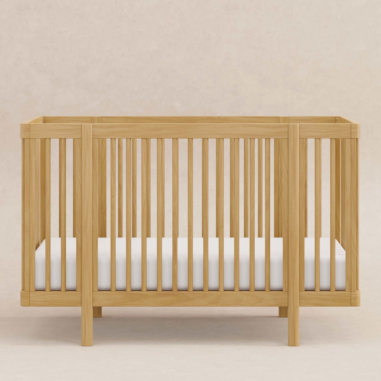 babyletto Pogo 8-in-1 Convertible Crib with All-Stages Conversion Kits - Honey.