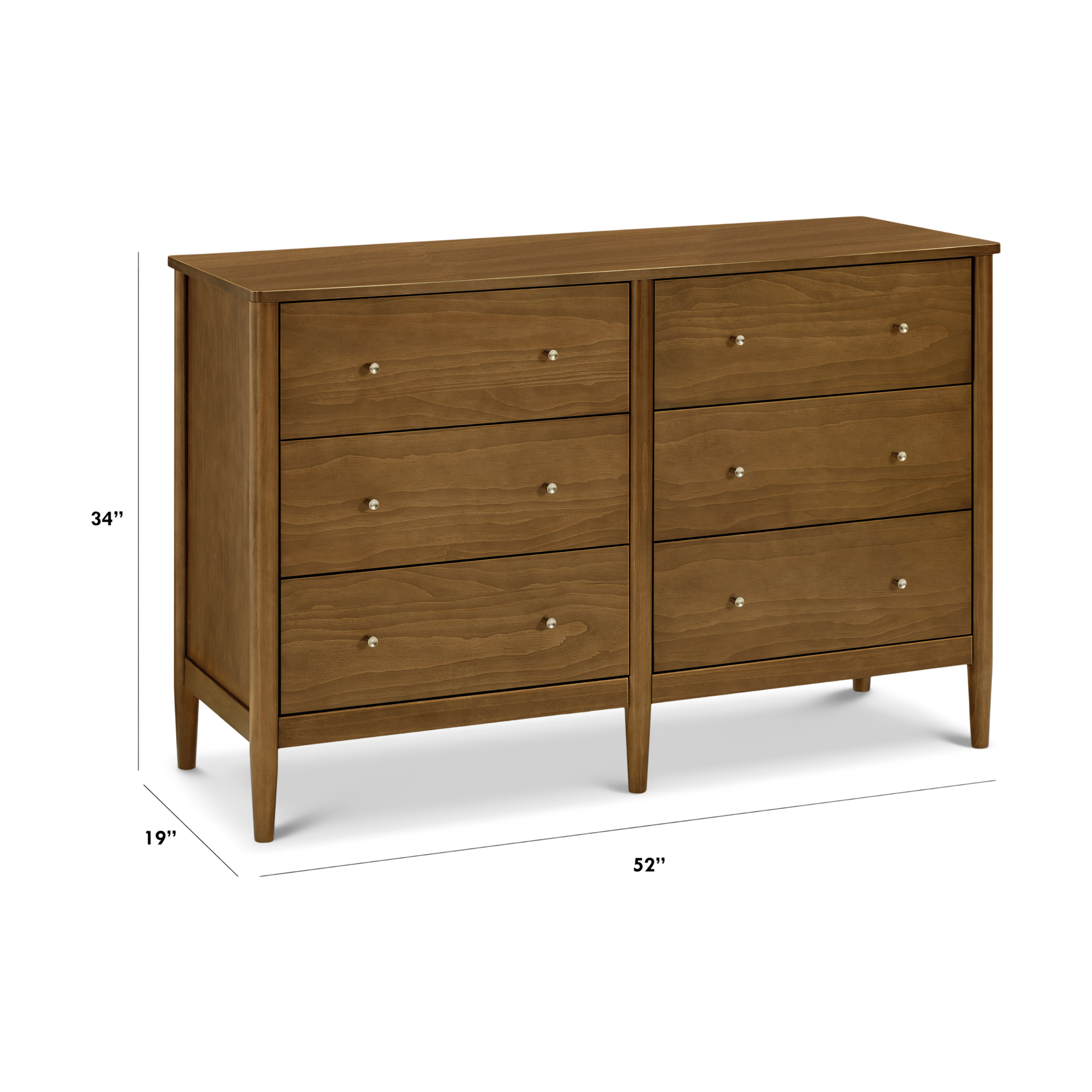 daVinci Frem 6-Drawer Dresser - Walnut.