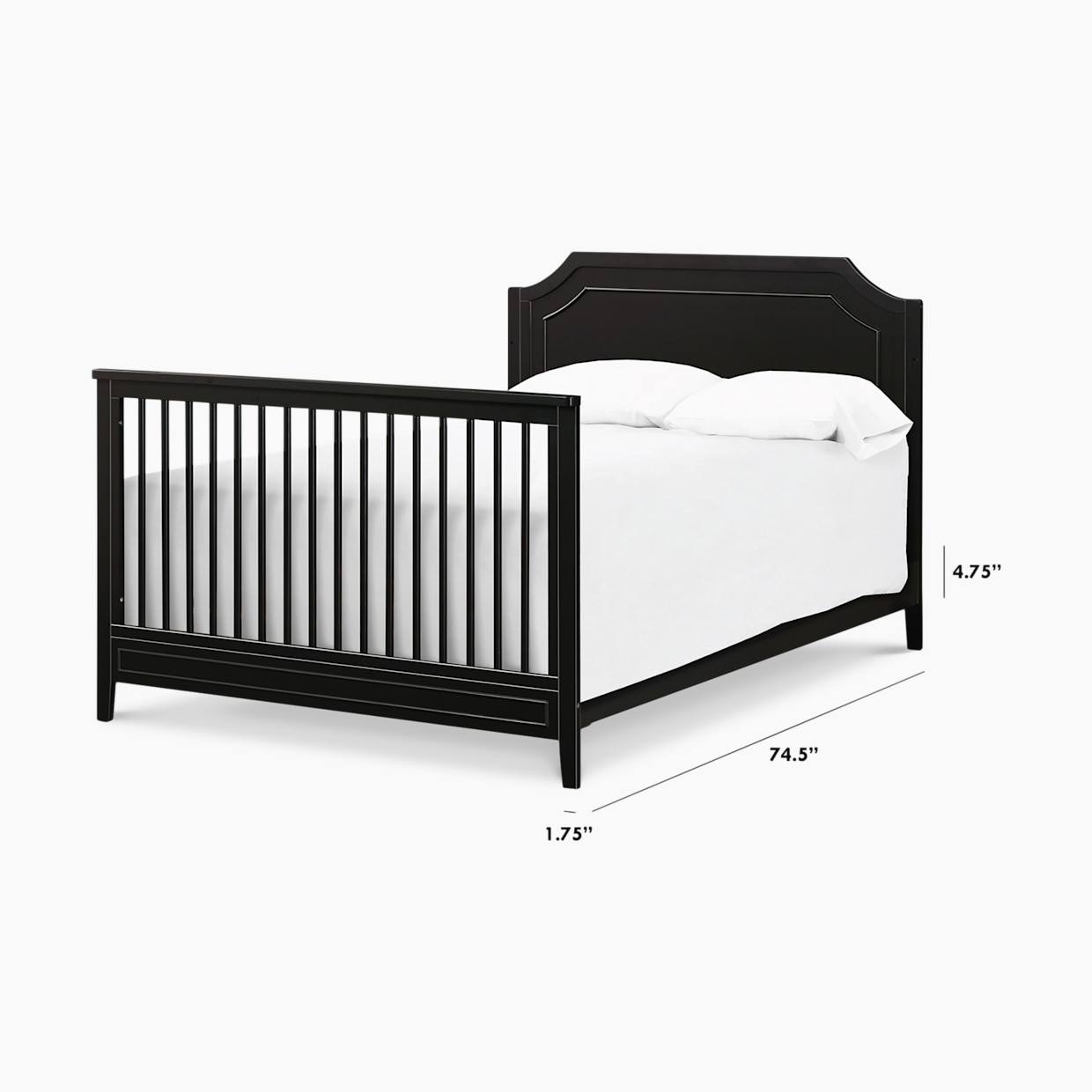 daVinci Twin/Full-Size Bed Conversion Kit (M5789) - Ebony.