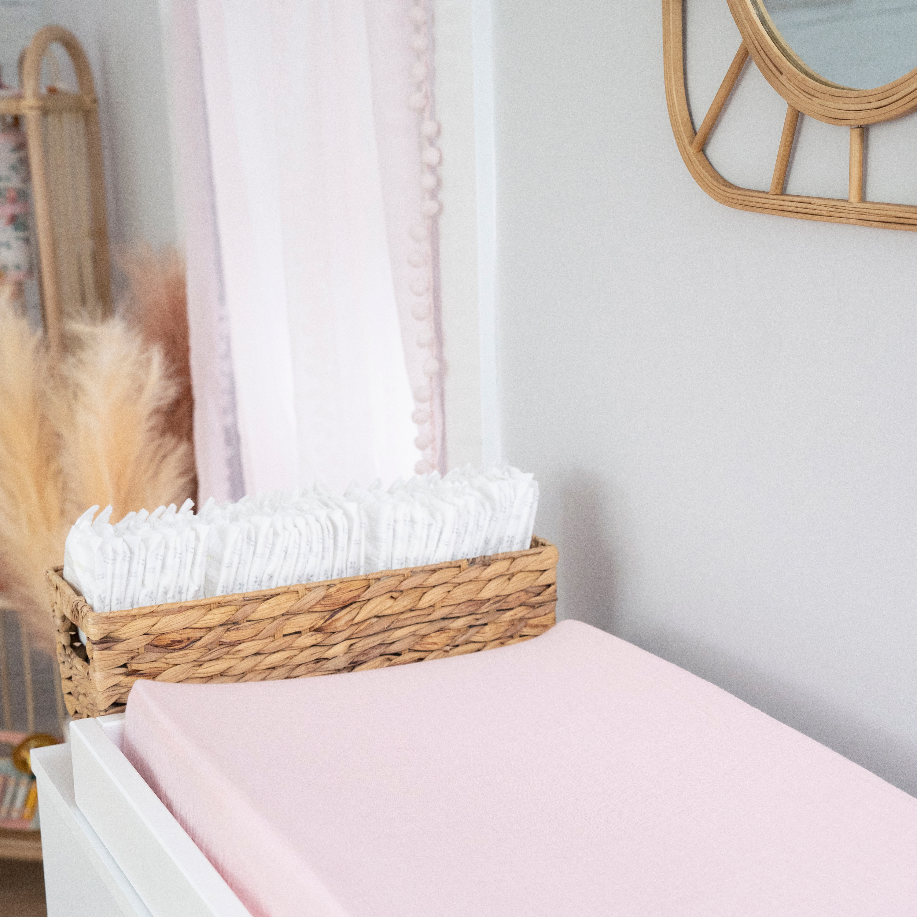 Aden + Anais Essentials Cotton Muslin Changing Pad Cover Pink