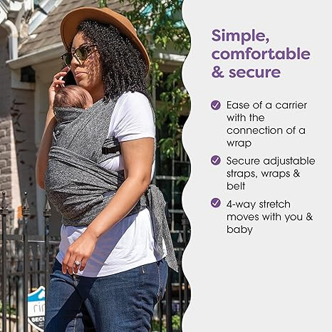 Boppy ComfyFit Adjust Hybrid Baby Carrier - Heather Gray.