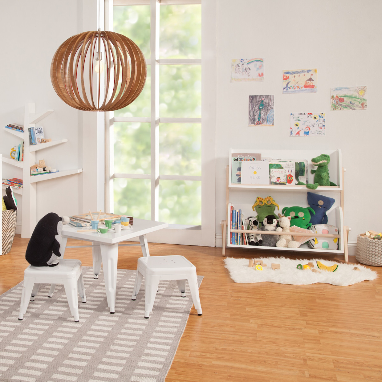 babyletto Tally Storage and Bookshelf - White/Washed Natural.